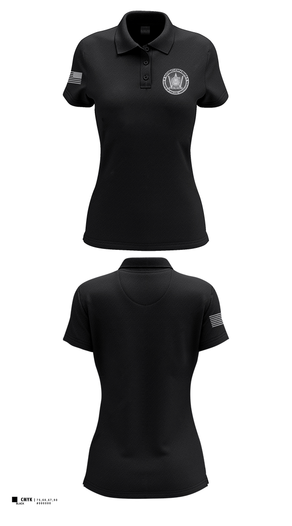 Womens Short Sleeve Performance Polo, Wisconsin Chiefs of Police Association, Police, Teamtime, Team time, sublimation, custom sports apparel, team uniforms, spirit wear, spiritwear, sports uniforms, custom shirts, team store, custom team store, fundraiser sports, apparel fundraiser