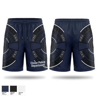 Athletic Shorts With Pockets, Clever Police Department, Police, Teamtime, Team time, sublimation, custom sports apparel, team uniforms, spirit wear, spiritwear, sports uniforms, custom shirts, team store, custom team store, fundraiser sports, apparel fundraiser
