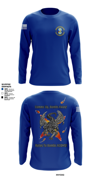 Long Sleeve Performance Shirt, 608 ACOMS, Air Force, Teamtime, Team time, sublimation, custom sports apparel, team uniforms, spirit wear, spiritwear, sports uniforms, custom shirts, team store, custom team store, fundraiser sports, apparel fundraiser