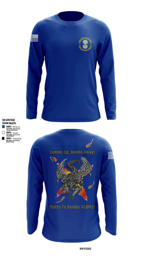 Long Sleeve Performance Shirt, 608 ACOMS, Air Force, Teamtime, Team time, sublimation, custom sports apparel, team uniforms, spirit wear, spiritwear, sports uniforms, custom shirts, team store, custom team store, fundraiser sports, apparel fundraiser