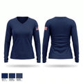 Brookline Police Department Women's Long Sleeve V-neck Shirt - 1