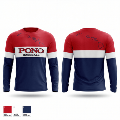 Pono Baseball 85468751 Long Sleeve Performance Shirt 1