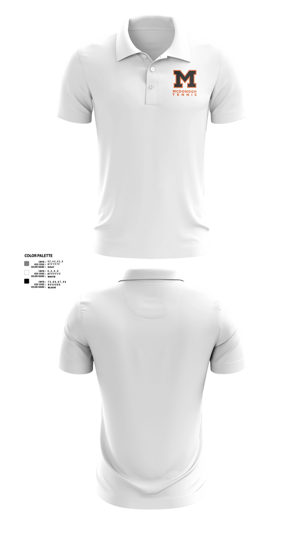 Short Sleeve Performance Polo, Mcdonogh Girls Tennis, Tennis, Teamtime, Team time, sublimation, custom sports apparel, team uniforms, spirit wear, spiritwear, sports uniforms, custom shirts, team store, custom team store, fundraiser sports, apparel fundraiser
