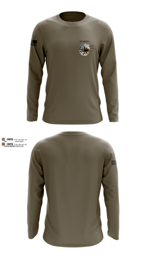 Long Sleeve Performance Shirt, Seabees, Navy, Teamtime, Team time, sublimation, custom sports apparel, team uniforms, spirit wear, spiritwear, sports uniforms, custom shirts, team store, custom team store, fundraiser sports, apparel fundraiser