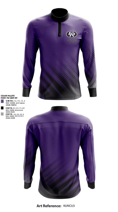 Cedar Ridge Lady Raiders Soccer 57622036 Quarter Zip Jacket - 1