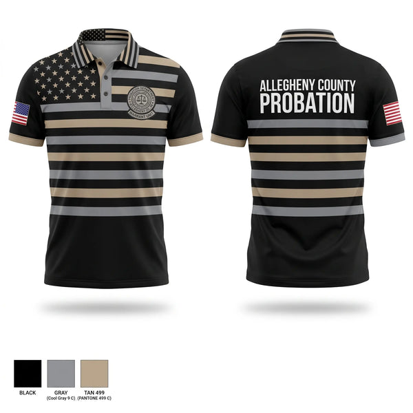 Short Sleeve Performance Polo, Allegheny County Juvenile Probation Warrant Unit, Police, Teamtime, Team time, sublimation, custom sports apparel, team uniforms, spirit wear, spiritwear, sports uniforms, custom shirts, team store, custom team store, fundraiser sports, apparel fundraiser