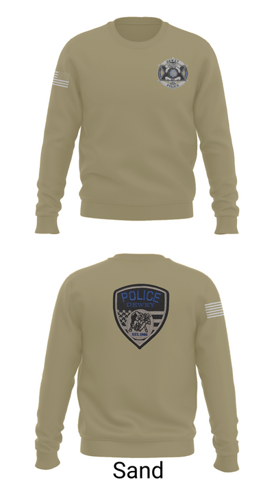 Dewey Police Department 16354640 Crew Neck Sweatshirt - 81