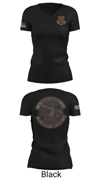 Womens Short Sleeve Vneck Shirt, 125th Tactical Aircraft Maintenance SQ, , Teamtime, Team time, sublimation, custom sports apparel, team uniforms, spirit wear, spiritwear, sports uniforms, custom shirts, team store, custom team store, fundraiser sports, apparel fundraiser