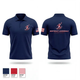 Short Sleeve Performance Polo, Northeast Lauderdale Trojans NJROTC, Navy, Teamtime, Team time, sublimation, custom sports apparel, team uniforms, spirit wear, spiritwear, sports uniforms, custom shirts, team store, custom team store, fundraiser sports, apparel fundraiser