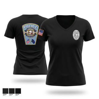 Womens Short Sleeve Vneck Shirt, Clermont PD, Police, Teamtime, Team time, sublimation, custom sports apparel, team uniforms, spirit wear, spiritwear, sports uniforms, custom shirts, team store, custom team store, fundraiser sports, apparel fundraiser