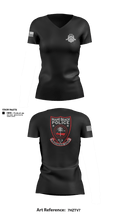 Miami Beach Police Department Training Unit  Women's Short Sleeve V-neck Shirt - 1