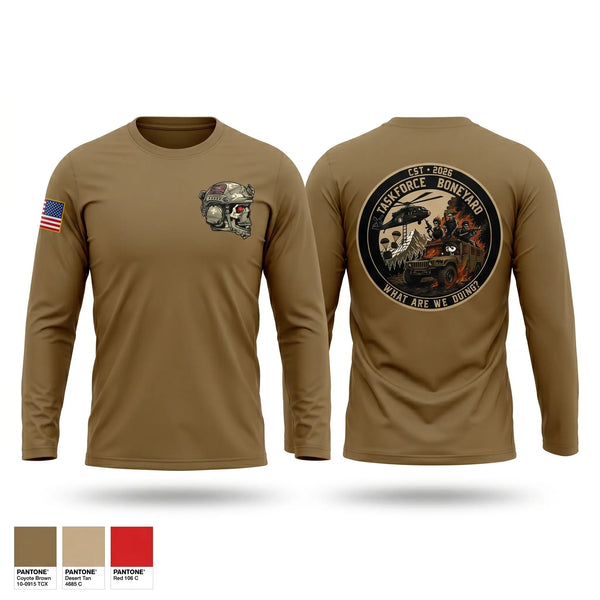 Long Sleeve Performance Shirt, TF BONEYARD, Army, Teamtime, Team time, sublimation, custom sports apparel, team uniforms, spirit wear, spiritwear, sports uniforms, custom shirts, team store, custom team store, fundraiser sports, apparel fundraiser