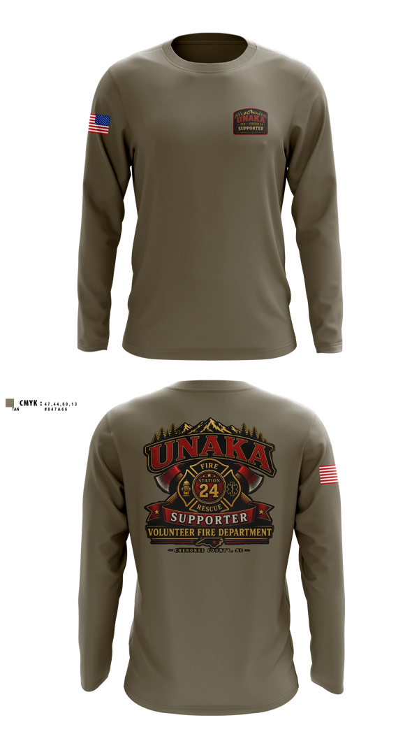 Long Sleeve Performance Shirt, Unaka Volunteer Fire Department, Fire Department, Teamtime, Team time, sublimation, custom sports apparel, team uniforms, spirit wear, spiritwear, sports uniforms, custom shirts, team store, custom team store, fundraiser sports, apparel fundraiser