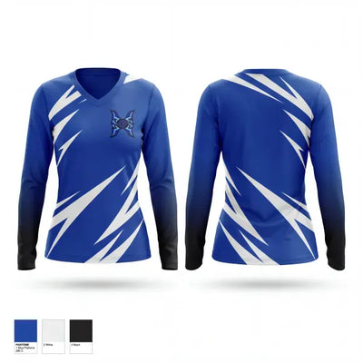 H.I.M 55439230 Women's Long Sleeve V-neck Shirt - 1