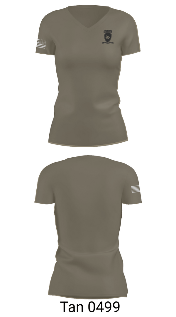 Womens Short Sleeve Vneck Shirt, Santa Clara Police Department, Police, Teamtime, Team time, sublimation, custom sports apparel, team uniforms, spirit wear, spiritwear, sports uniforms, custom shirts, team store, custom team store, fundraiser sports, apparel fundraiser