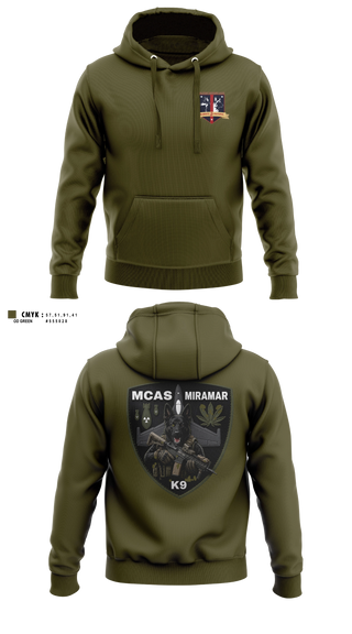 Hoodie, MCAS Miramar Military Working Dog Section, Marines, Teamtime, Team time, sublimation, custom sports apparel, team uniforms, spirit wear, spiritwear, sports uniforms, custom shirts, team store, custom team store, fundraiser sports, apparel fundraiser