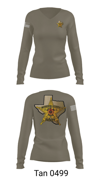 Womens Long Sleeve Vneck Shirt, Hudspeth county sheriff office, , Teamtime, Team time, sublimation, custom sports apparel, team uniforms, spirit wear, spiritwear, sports uniforms, custom shirts, team store, custom team store, fundraiser sports, apparel fundraiser
