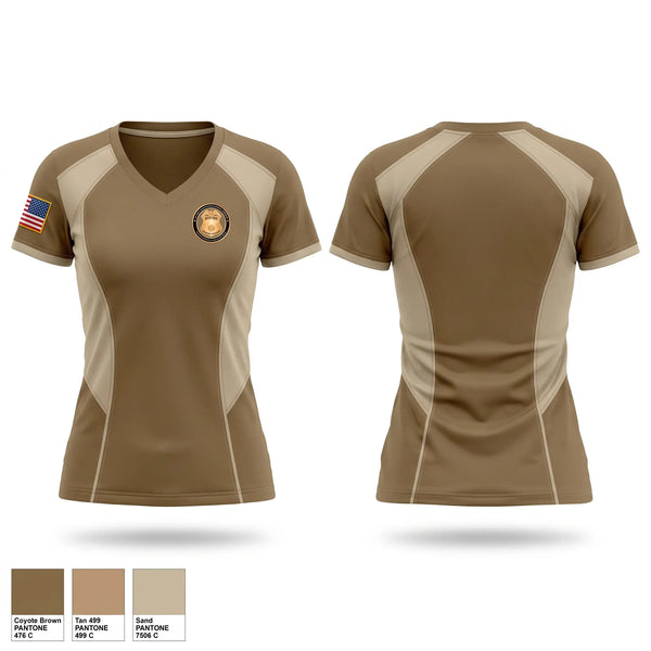 Womens Short Sleeve Vneck Shirt, 753 MI BN, Army, Teamtime, Team time, sublimation, custom sports apparel, team uniforms, spirit wear, spiritwear, sports uniforms, custom shirts, team store, custom team store, fundraiser sports, apparel fundraiser