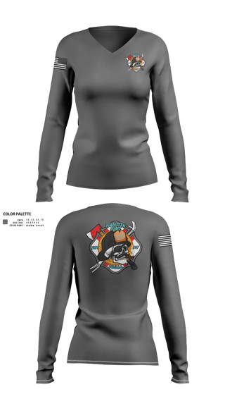 Womens Long Sleeve Vneck Shirt, Forgotten Coast F.O.O.L.S., , Teamtime, Team time, sublimation, custom sports apparel, team uniforms, spirit wear, spiritwear, sports uniforms, custom shirts, team store, custom team store, fundraiser sports, apparel fundraiser