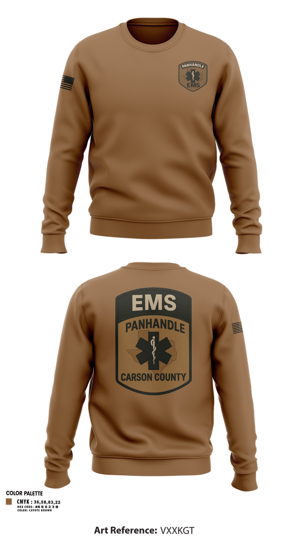 Crew Neck Sweatshirt, Panhandle EMSPanhandle EMS, Fire Department, Teamtime, Team time, sublimation, custom sports apparel, team uniforms, spirit wear, spiritwear, sports uniforms, custom shirts, team store, custom team store, fundraiser sports, apparel fundraiser