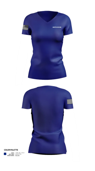Womens Short Sleeve Vneck Shirt, 205th MI BN, , Teamtime, Team time, sublimation, custom sports apparel, team uniforms, spirit wear, spiritwear, sports uniforms, custom shirts, team store, custom team store, fundraiser sports, apparel fundraiser