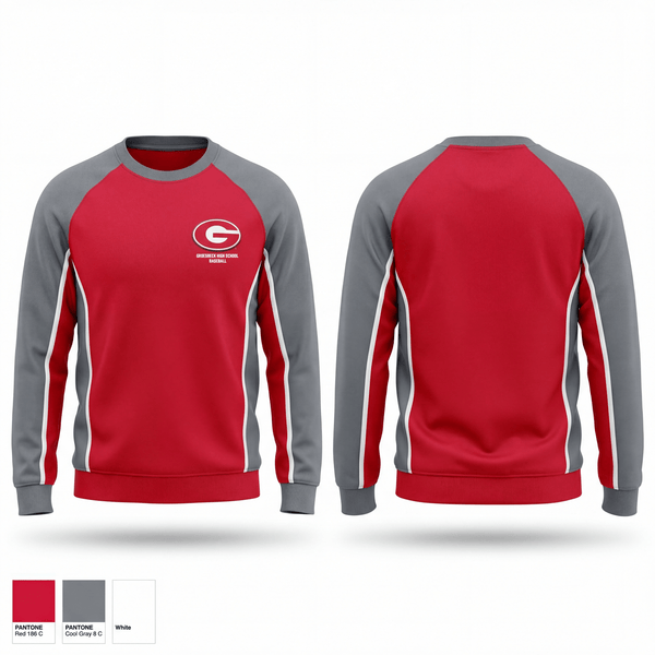 Crew Neck Sweatshirt, Groesbeck High School Baseball, Baseball, Teamtime, Team time, sublimation, custom sports apparel, team uniforms, spirit wear, spiritwear, sports uniforms, custom shirts, team store, custom team store, fundraiser sports, apparel fundraiser