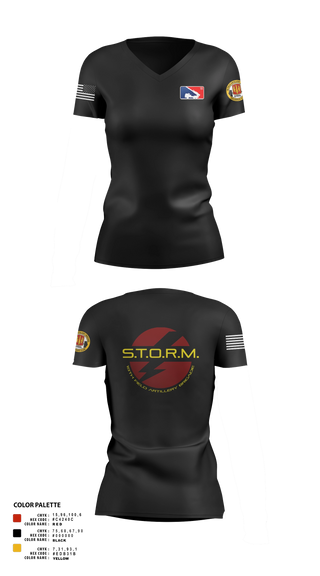Womens Short Sleeve Vneck Shirt, H2F STORM, Army, Teamtime, Team time, sublimation, custom sports apparel, team uniforms, spirit wear, spiritwear, sports uniforms, custom shirts, team store, custom team store, fundraiser sports, apparel fundraiser