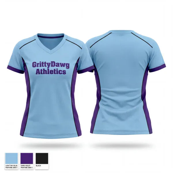 Womens Short Sleeve Vneck Shirt, GrittyDawg Athletics, , Teamtime, Team time, sublimation, custom sports apparel, team uniforms, spirit wear, spiritwear, sports uniforms, custom shirts, team store, custom team store, fundraiser sports, apparel fundraiser