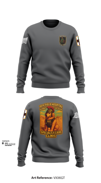 SCC 10th Field Hospital 86139824 Crew Neck Sweatshirt - 102