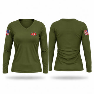 Womens Long Sleeve Vneck Shirt, Los Angeles County Sheriff’s Department, Police, Teamtime, Team time, sublimation, custom sports apparel, team uniforms, spirit wear, spiritwear, sports uniforms, custom shirts, team store, custom team store, fundraiser sports, apparel fundraiser