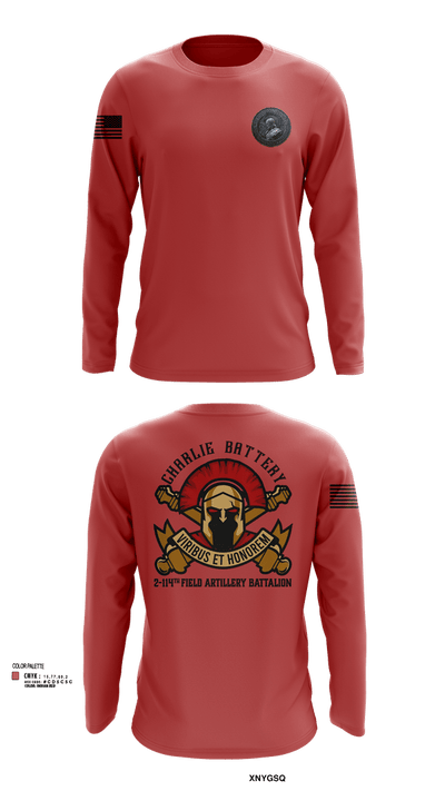 Charlie Battery 2-114th FA 47332730 Long Sleeve Performance Shirt 102