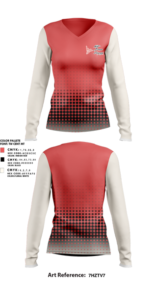 Womens Long Sleeve Vneck Shirt, Vault Dance Company, Cheer, Teamtime, Team time, sublimation, custom sports apparel, team uniforms, spirit wear, spiritwear, sports uniforms, custom shirts, team store, custom team store, fundraiser sports, apparel fundraiser