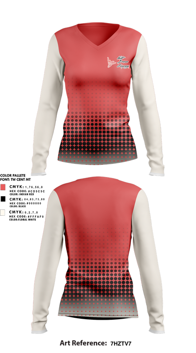 Vault Dance Company 52800576 Women's Long Sleeve V-neck Shirt - 1