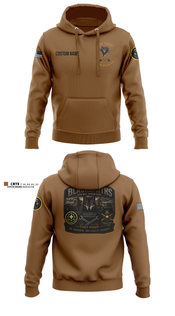 Hoodie, Legacy 3/2 Fury Troop, Army, Teamtime, Team time, sublimation, custom sports apparel, team uniforms, spirit wear, spiritwear, sports uniforms, custom shirts, team store, custom team store, fundraiser sports, apparel fundraiser