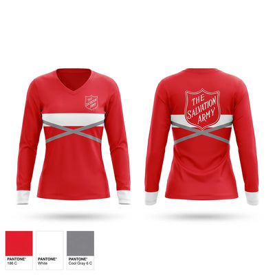 The Salvation Army Emergency Disaster Services 70119899 Women's Long Sleeve V-neck Shirt - 1