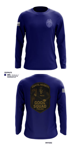 Long Sleeve Performance Shirt, Capitol Heights Police Dept., Police, Teamtime, Team time, sublimation, custom sports apparel, team uniforms, spirit wear, spiritwear, sports uniforms, custom shirts, team store, custom team store, fundraiser sports, apparel fundraiser