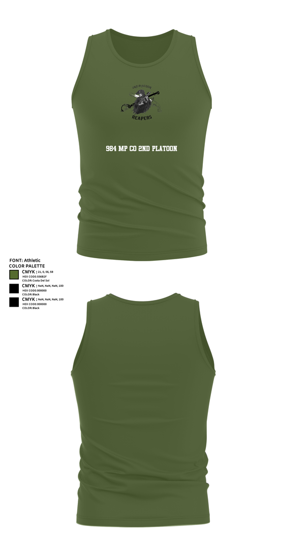 Tank Top, 984 MP CO 2nd Platoon, , Teamtime, Team time, sublimation, custom sports apparel, team uniforms, spirit wear, spiritwear, sports uniforms, custom shirts, team store, custom team store, fundraiser sports, apparel fundraiser