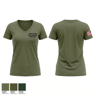 Womens Short Sleeve Vneck Shirt, Dekalb County Drugs and Major Crimes Unit, Police, Teamtime, Team time, sublimation, custom sports apparel, team uniforms, spirit wear, spiritwear, sports uniforms, custom shirts, team store, custom team store, fundraiser sports, apparel fundraiser