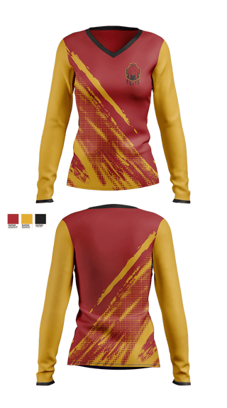Womens Long Sleeve Vneck Shirt, True Transformation Elite, Men's Basketball, Teamtime, Team time, sublimation, custom sports apparel, team uniforms, spirit wear, spiritwear, sports uniforms, custom shirts, team store, custom team store, fundraiser sports, apparel fundraiser