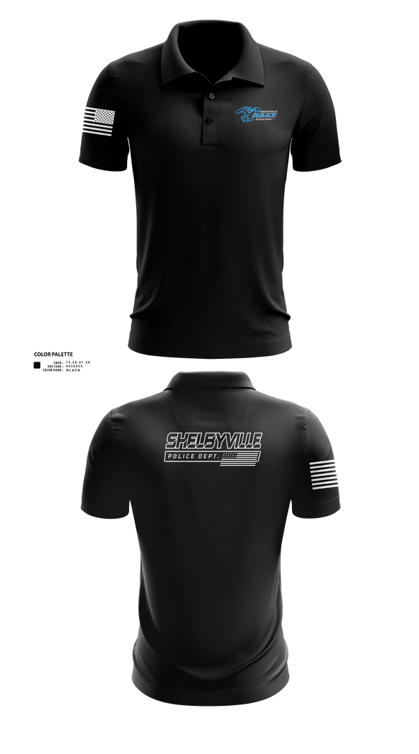 Short Sleeve Performance Polo, Shelbyville Police Department (KY), Police, Teamtime, Team time, sublimation, custom sports apparel, team uniforms, spirit wear, spiritwear, sports uniforms, custom shirts, team store, custom team store, fundraiser sports, apparel fundraiser