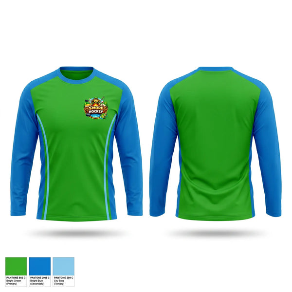 Long Sleeve Performance Shirt, S’More Hockey, Ice Hockey, Teamtime, Team time, sublimation, custom sports apparel, team uniforms, spirit wear, spiritwear, sports uniforms, custom shirts, team store, custom team store, fundraiser sports, apparel fundraiser