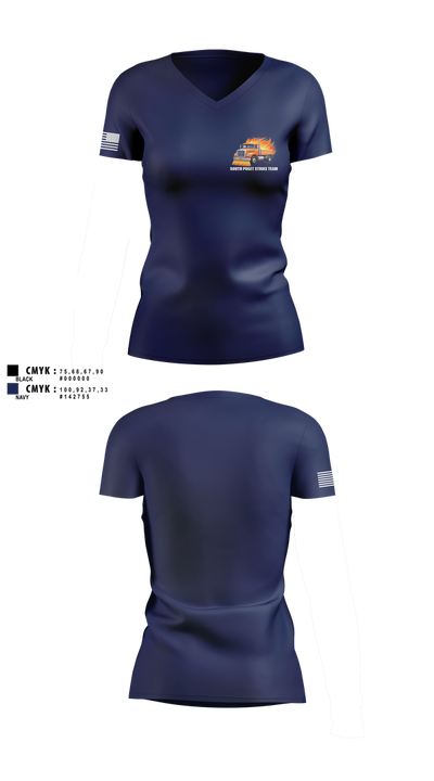 South Puget strike team 20801093 Women's Short Sleeve V-neck Shirt - 1