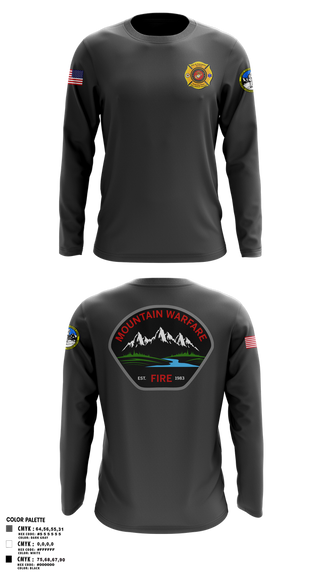 Long Sleeve Performance Shirt, Marine Corps Mountain Warfare Training Center Fire Department, , Teamtime, Team time, sublimation, custom sports apparel, team uniforms, spirit wear, spiritwear, sports uniforms, custom shirts, team store, custom team store, fundraiser sports, apparel fundraiser