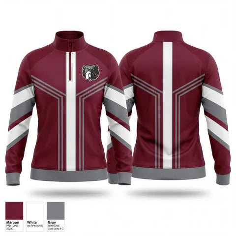 Quarter Zip Jacket, St. Richard’s Bulldogs, Baseball, Teamtime, Team time, sublimation, custom sports apparel, team uniforms, spirit wear, spiritwear, sports uniforms, custom shirts, team store, custom team store, fundraiser sports, apparel fundraiser