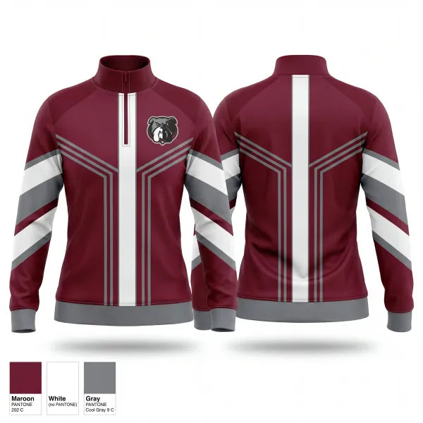 Quarter Zip Jacket, St. Richard’s Bulldogs, Baseball, Teamtime, Team time, sublimation, custom sports apparel, team uniforms, spirit wear, spiritwear, sports uniforms, custom shirts, team store, custom team store, fundraiser sports, apparel fundraiser