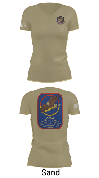 Womens Short Sleeve Vneck Shirt, 100th Missile Defense Brigade, , Teamtime, Team time, sublimation, custom sports apparel, team uniforms, spirit wear, spiritwear, sports uniforms, custom shirts, team store, custom team store, fundraiser sports, apparel fundraiser