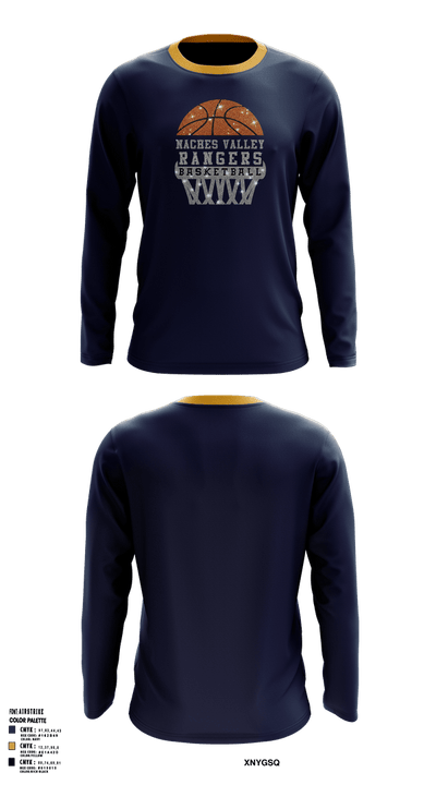 Naches Valley Ranger Basketball Long Sleeve Performance Shirt 2