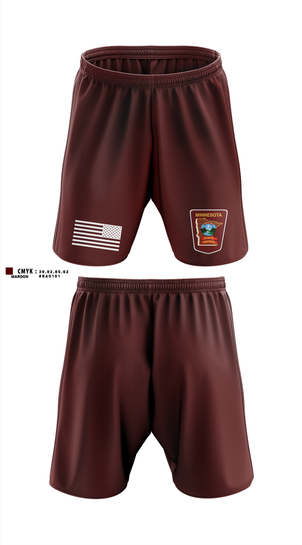 Athletic Shorts With Pockets, Minnesota State Patrol, Police, Teamtime, Team time, sublimation, custom sports apparel, team uniforms, spirit wear, spiritwear, sports uniforms, custom shirts, team store, custom team store, fundraiser sports, apparel fundraiser