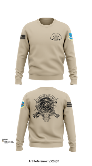Crew Neck Sweatshirt, 380th Security Police Squadron, , Teamtime, Team time, sublimation, custom sports apparel, team uniforms, spirit wear, spiritwear, sports uniforms, custom shirts, team store, custom team store, fundraiser sports, apparel fundraiser