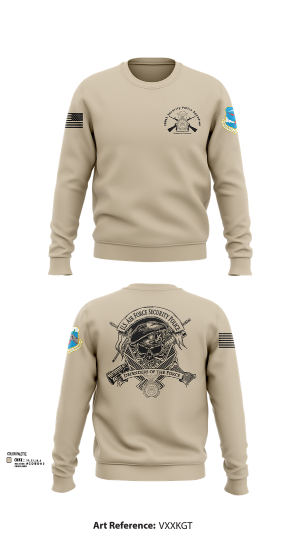 Crew Neck Sweatshirt, 380th Security Police Squadron, , Teamtime, Team time, sublimation, custom sports apparel, team uniforms, spirit wear, spiritwear, sports uniforms, custom shirts, team store, custom team store, fundraiser sports, apparel fundraiser